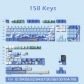Scenic Lakes Mountain 104+34 / 54 Cherry Profile Keycap Set Cherry MX PBT Dye-subbed for Mechanical Gaming Keyboard